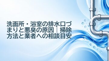 洗面所・浴室の排水口づまりと悪臭の原因|掃除方法と業者への相談目安