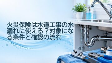 火災保険は水道工事の水漏れに使える?対象になる条件と確認の流れ