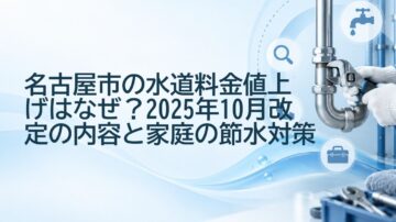 名古屋市の水道料金値上げはなぜ?2025年10月改定の内容と家庭の節水対策