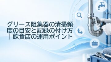 グリース阻集器の清掃頻度の目安と記録の付け方|飲食店の運用ポイント