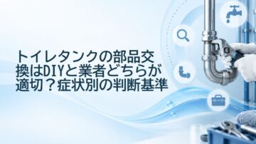 トイレタンクの部品交換はDIYと業者どちらが適切?症状別の判断基準