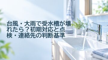 台風・大雨で受水槽が壊れたら?初期対応と点検・連絡先の判断基準