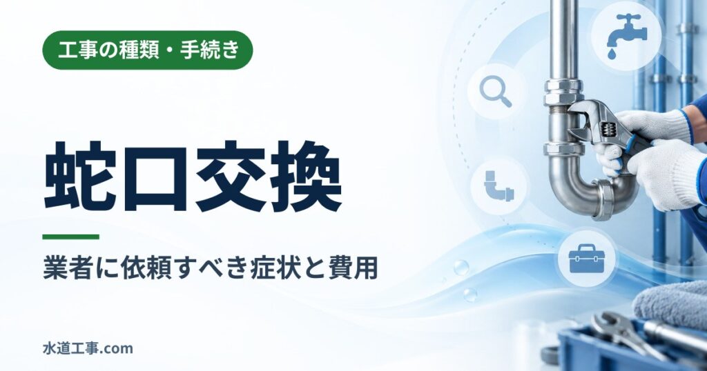 蛇口交換は自分でできる?業者に依頼すべき症状と費用・賃貸の確認点