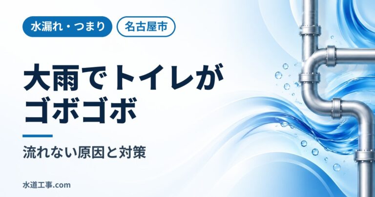 大雨でトイレがゴボゴボする・流れない原因と対策｜名古屋市の公式情報で解説