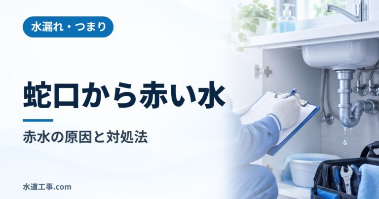 蛇口から赤い水(赤水)が出る原因と対処法|茶色・黄色い水、断水後・マンションの場合も解説