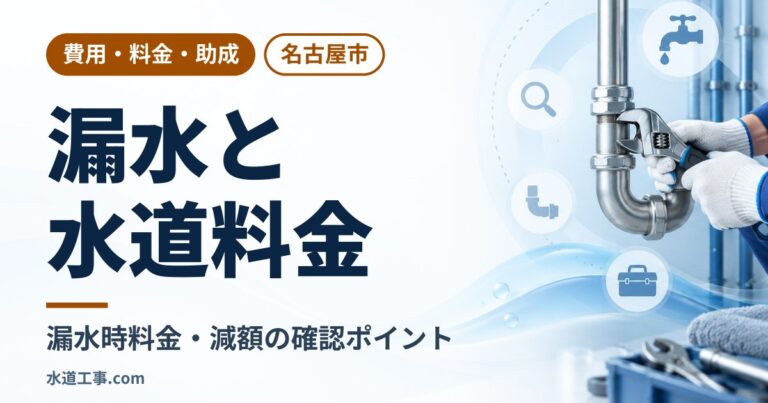水漏れで水道料金が高くなったら？名古屋市の漏水時料金・減額確認ポイント