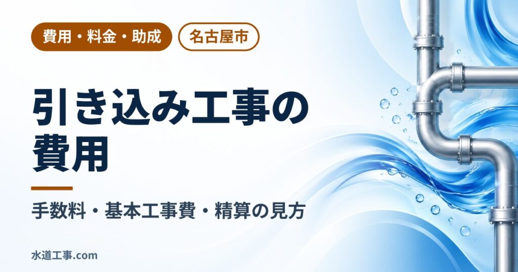 名古屋市の水道引き込み工事費用｜設計審査手数料・基本工事費・精算の見方