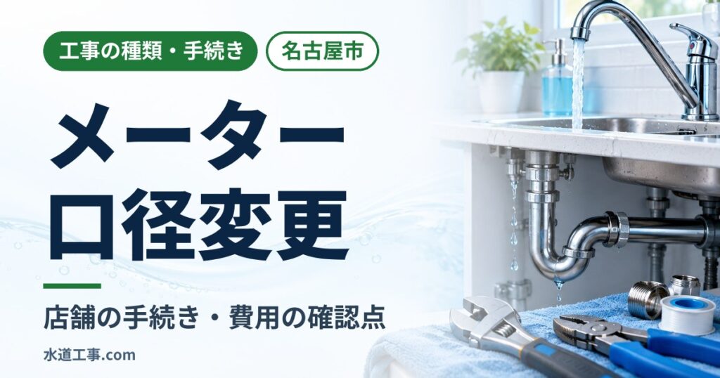 店舗の水の使用量が増えるときの水道メーター口径変更|名古屋市の手続き・費用・料金の確認点