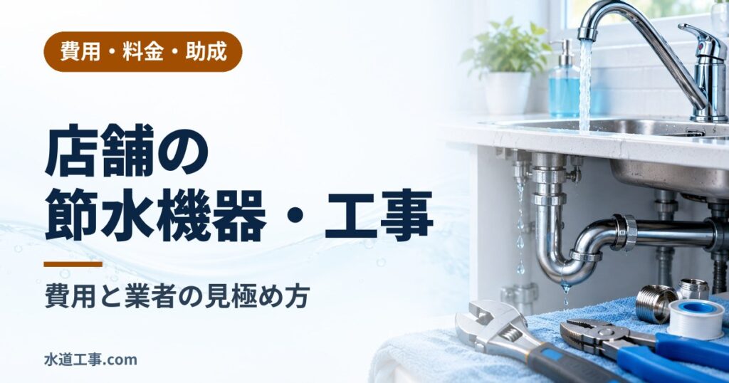 店舗の水道光熱費を下げる節水機器・工事の選び方｜費用と業者の見極め方
