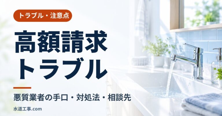 水道工事の高額請求トラブルを防ぐには?悪質業者の手口・対処法・相談先を解説