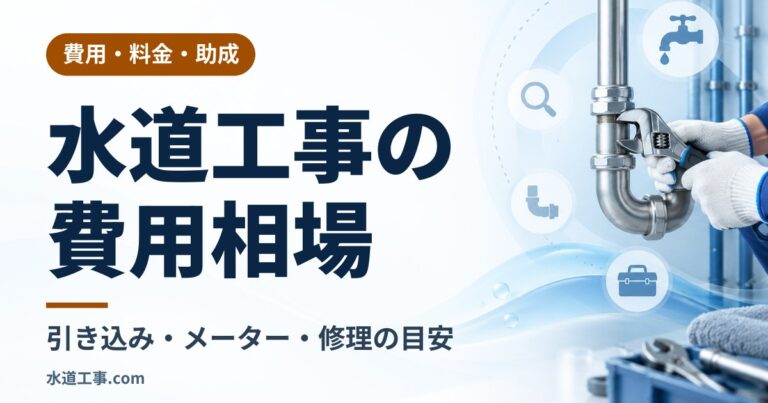 水道工事の費用相場｜引き込み・新設・メーター・給水管交換・撤去・修理の目安と見積もりの見方
