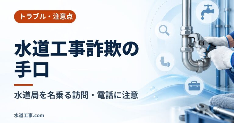 水道工事詐欺の手口と対策|水道局を名乗る訪問・電話・メーター点検の確認方法