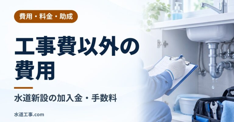 水道の新設工事で工事費以外にかかる費用は？水道加入金・手数料を解説