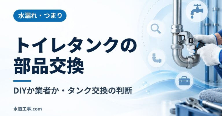 トイレタンクの部品交換はDIYと業者どちらが適切?タンクごと交換の判断基準も