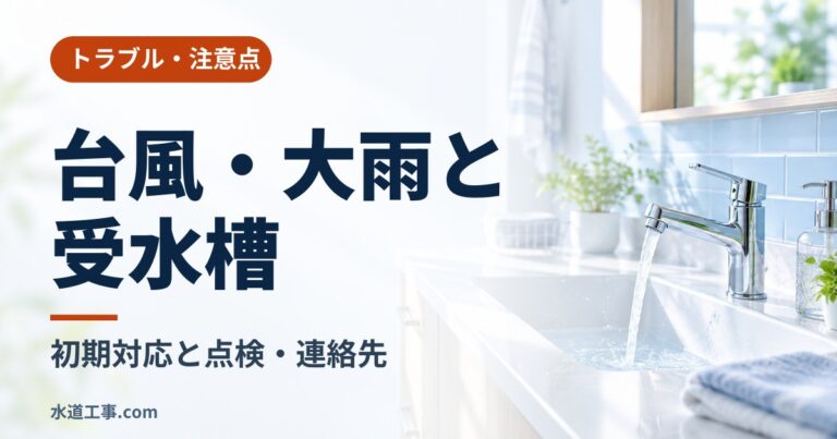 台風・大雨で受水槽が壊れたら?初期対応と点検・連絡先の判断基準