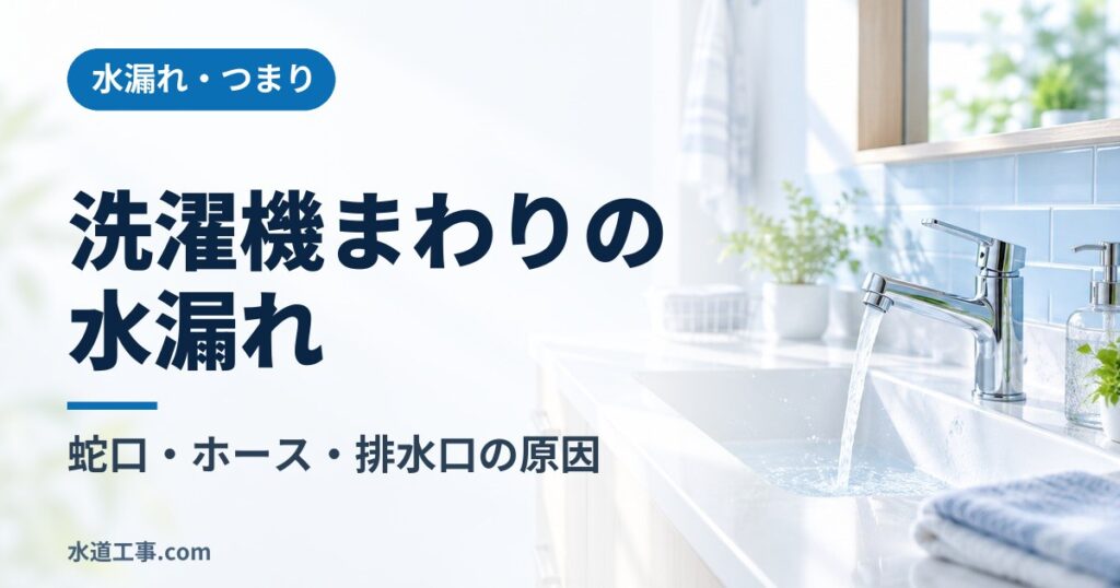 洗濯機まわりの水漏れ・排水つまり|蛇口・ホース・排水口の原因と相談の目安
