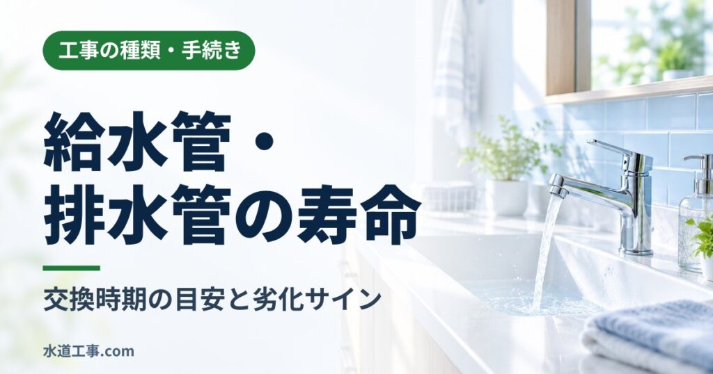 給水管・排水管の寿命と交換時期の目安|劣化サイン・材質・工事方法と費用の考え方