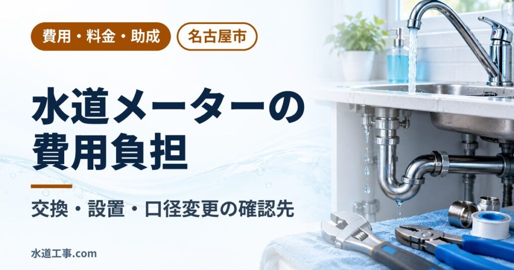 名古屋市の水道メーター交換・設置・口径変更の費用は誰が負担?確認先も整理